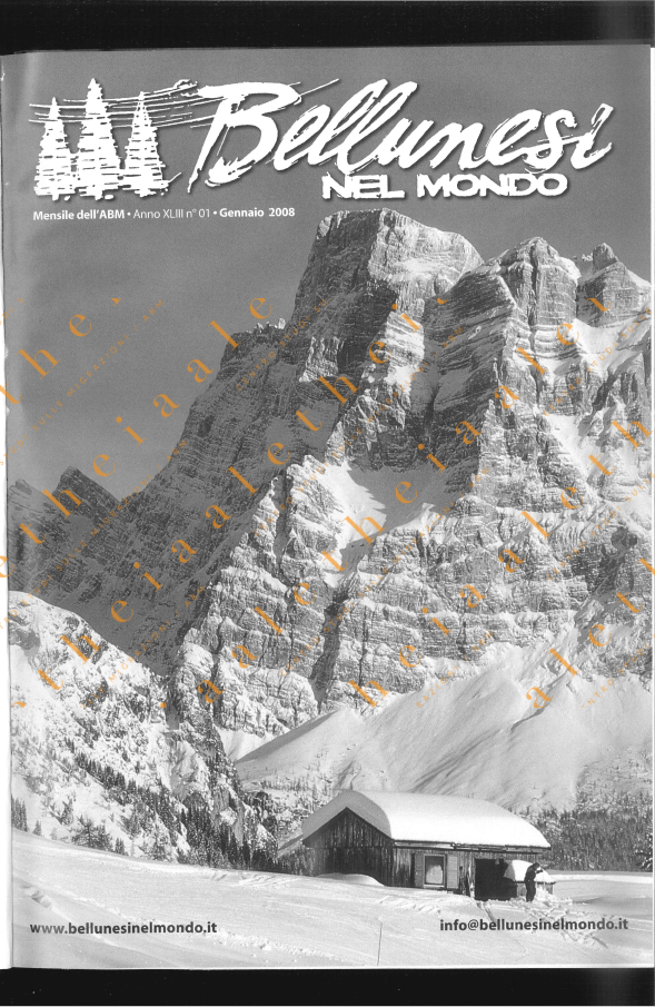 Bellunesi nel mondo XLIII n. 1 – gennaio 2008